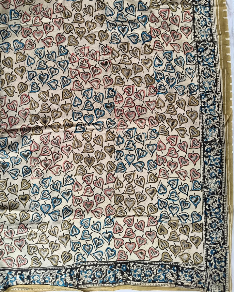 Beige Kalamkari Chennur silk