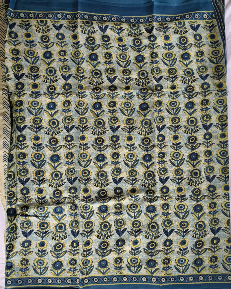 Muted Green Bagru print Soft Cotton