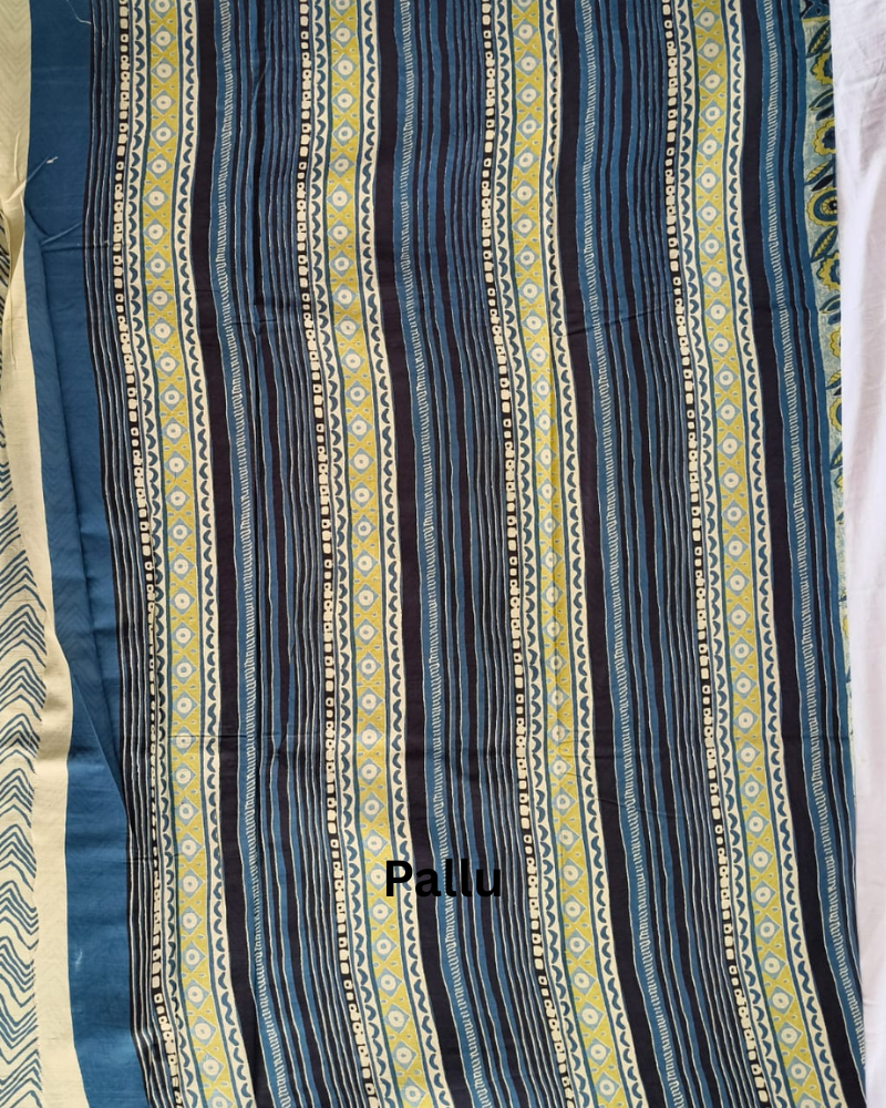 Muted Green Bagru print Soft Cotton