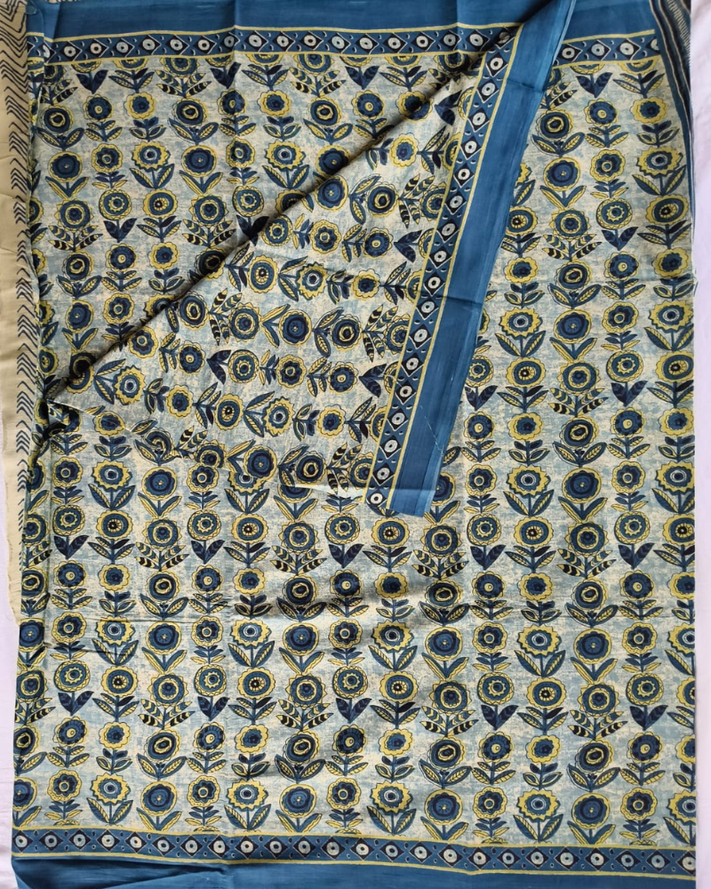 Muted Green Bagru print Soft Cotton