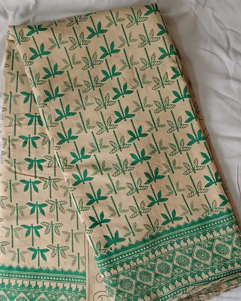 Green Mangalgiri Cotton Saree