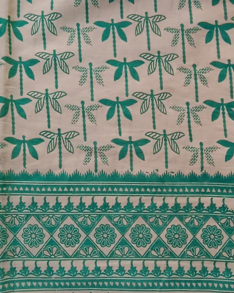 Green Mangalgiri Cotton Saree