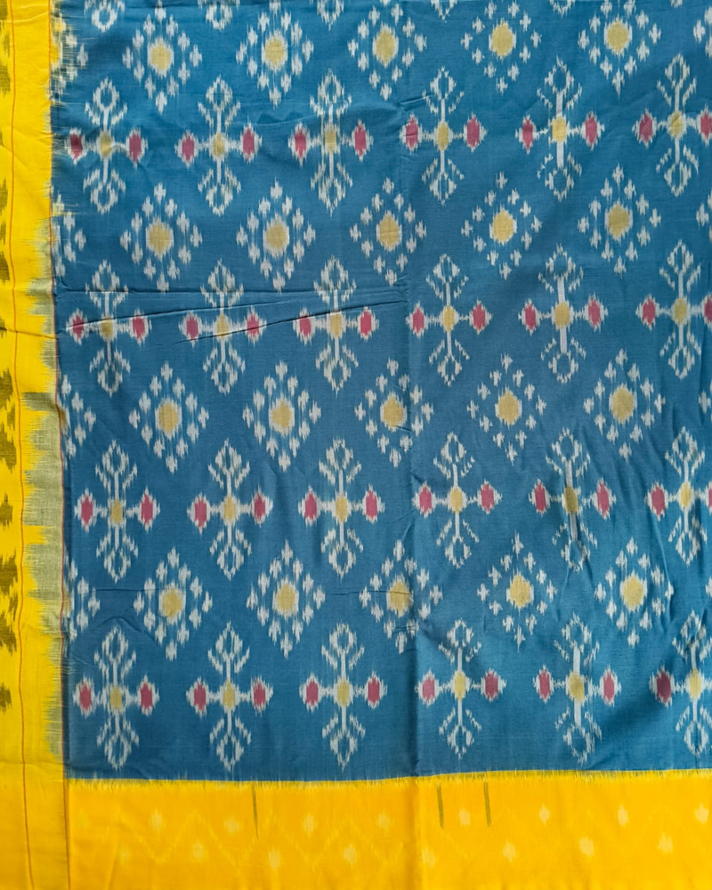 Blue Ikkat Handloom Cotton