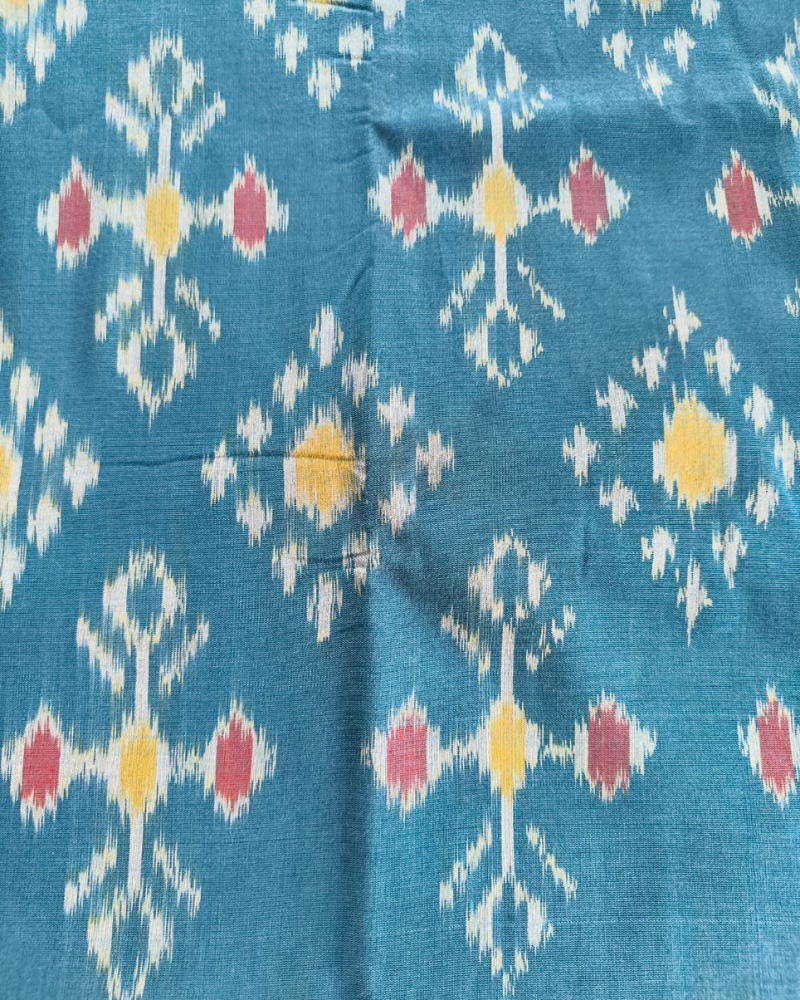 Blue Ikkat Handloom Cotton