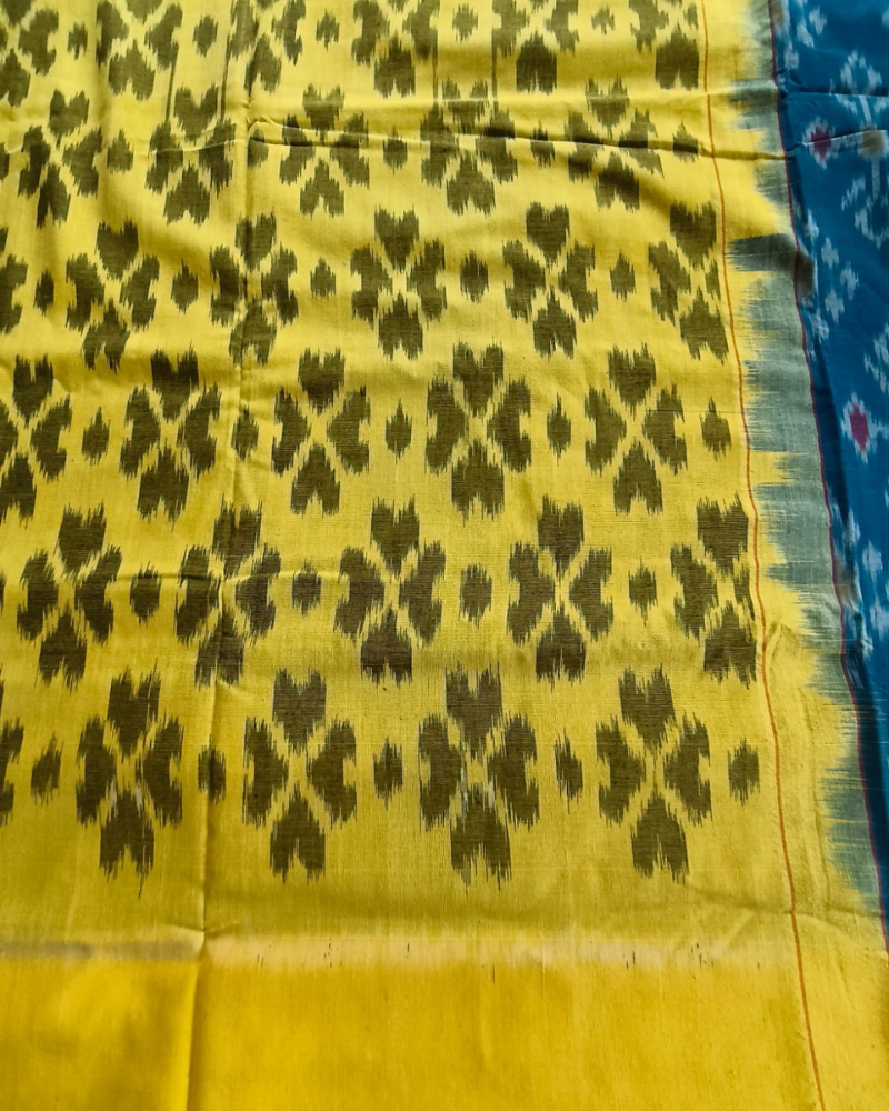Blue Ikkat Handloom Cotton