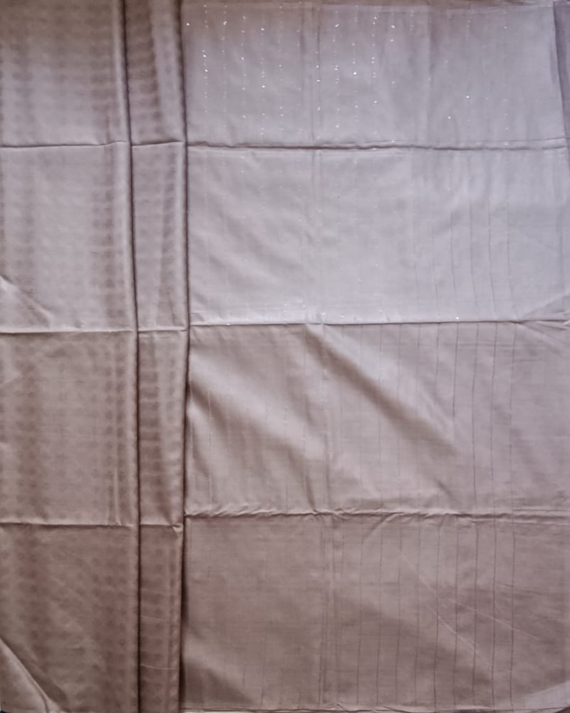 Dove Grey Bhagalpur Blended Silk with Cotton