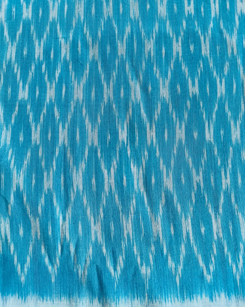 Light Blue Ikkat Handloom Cotton