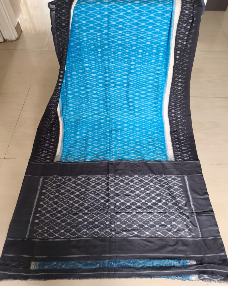 Light Blue Ikkat Handloom Cotton