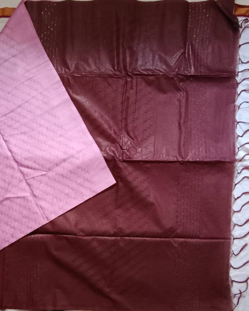 Lavender Bhagalpur Blended Silk with Cotton