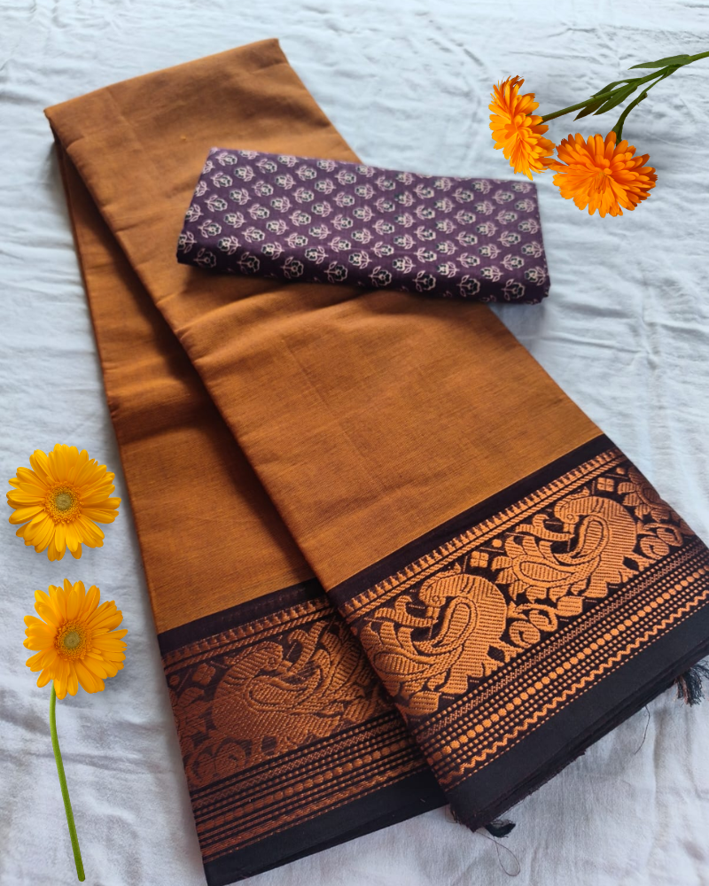 Mustard Handloom Chettinad Cotton