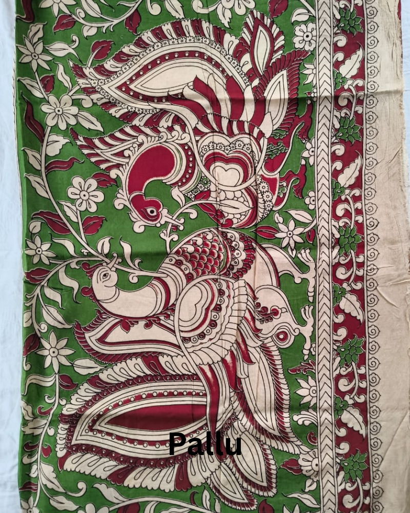 Red Kalamkari Chennur silk