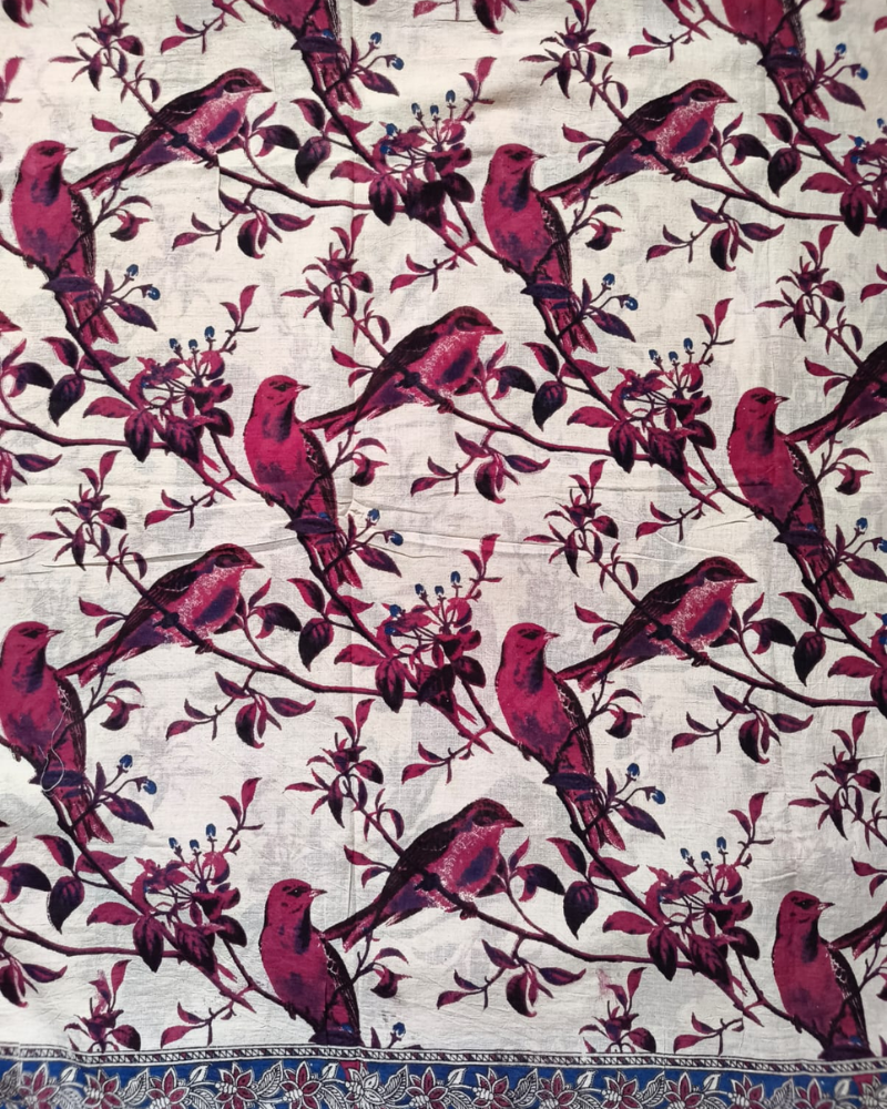 White and Red Mul Cotton