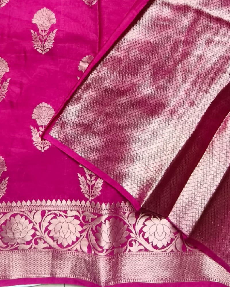 Megenta Warm Silk Banarasi Saree