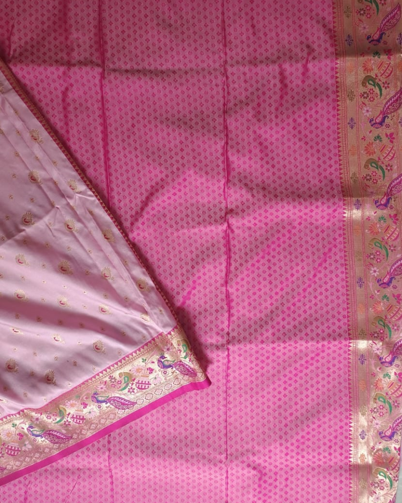 Baby Pink Soft silk saree
