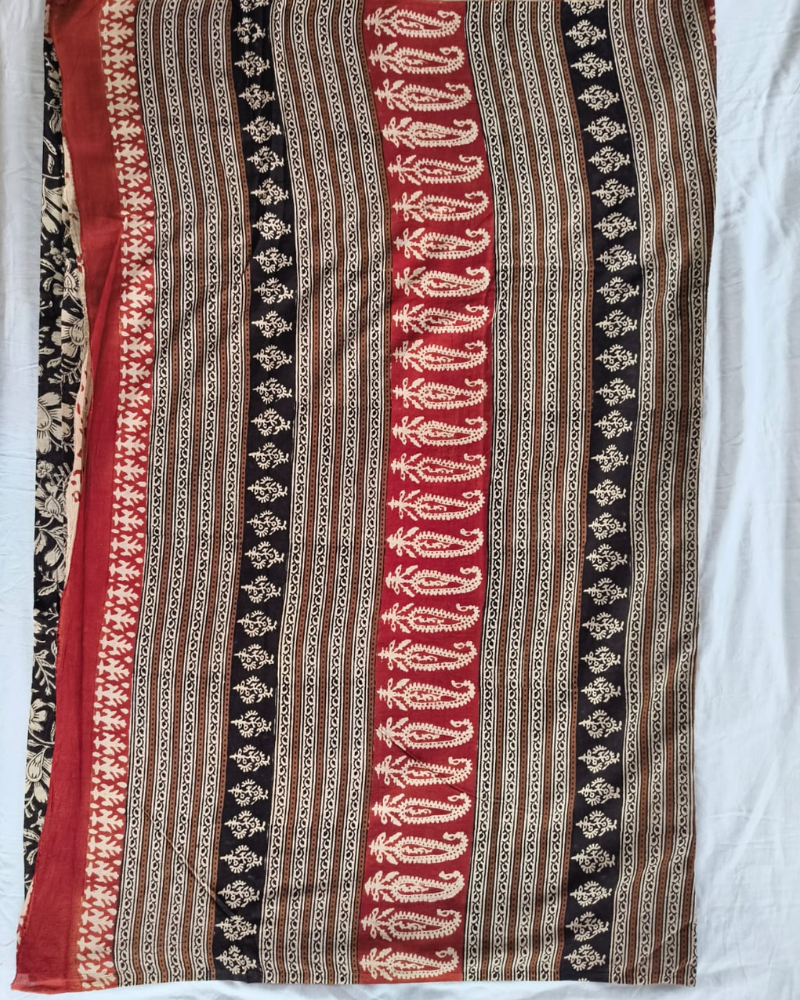 Black Bagru print Soft Cotton