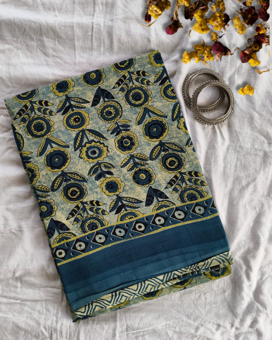 Muted Green Bagru print Soft Cotton