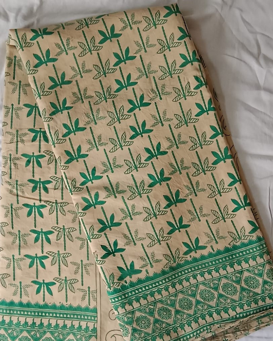 Green Mangalgiri Handloom Cotton Saree