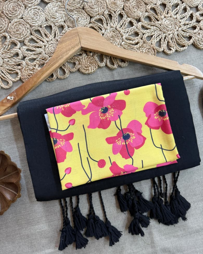 Black Handloom Khadi Cotton