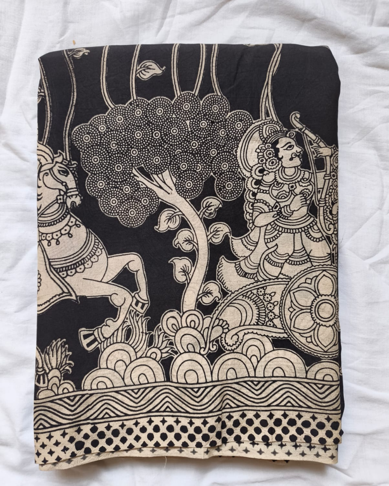 Black Kalamkari Chennur silk