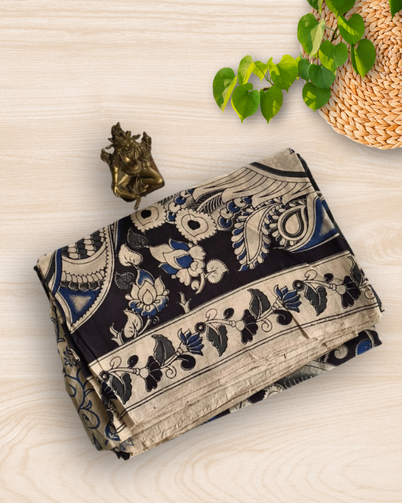 Black Kalamkari Chennur silk