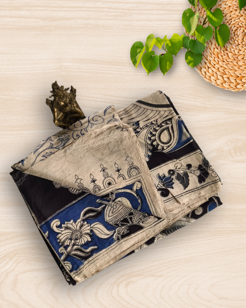 Black Kalamkari Chennur silk