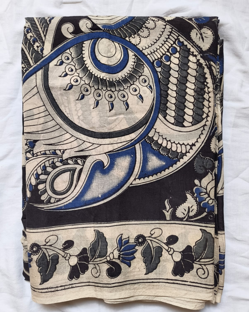 Black Kalamkari Chennur silk
