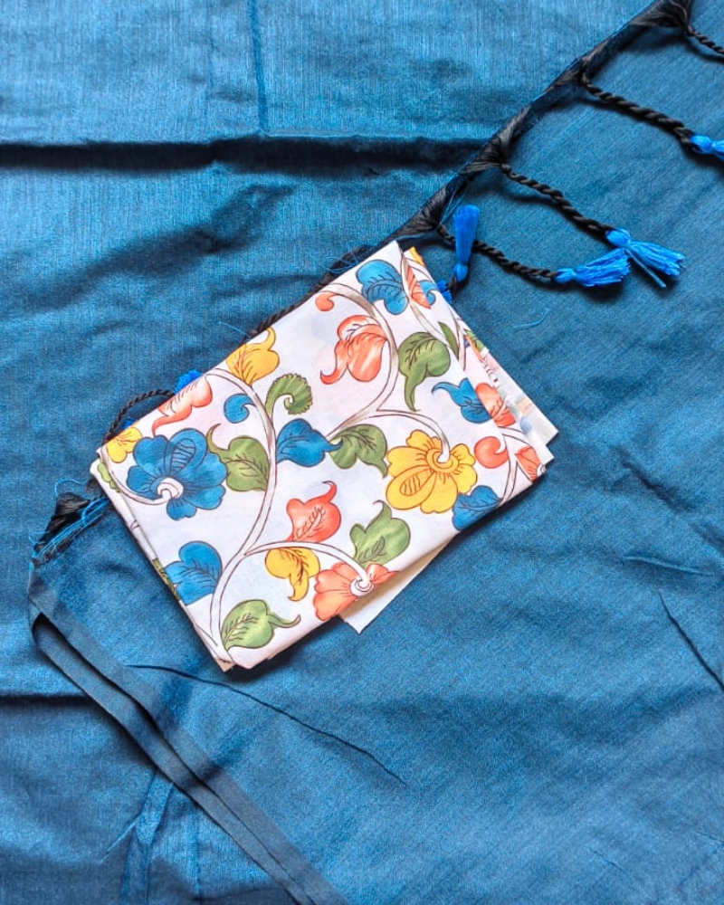 Blue Handloom Khadi Cotton