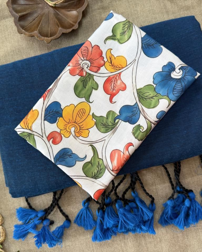 Blue Handloom Khadi Cotton
