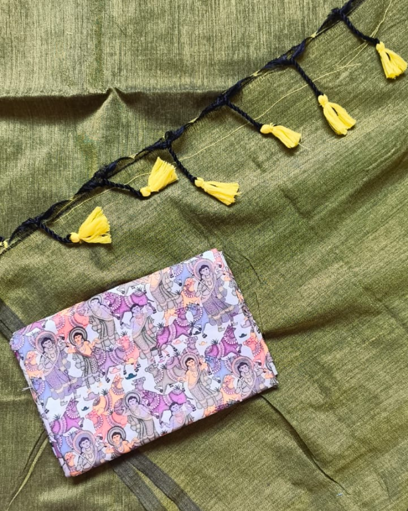 Green Handloom Khadi Cotton