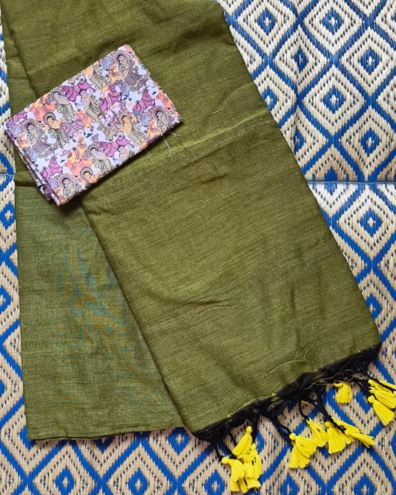 Green Handloom Khadi Cotton
