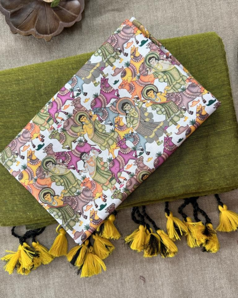 Green Handloom Khadi Cotton