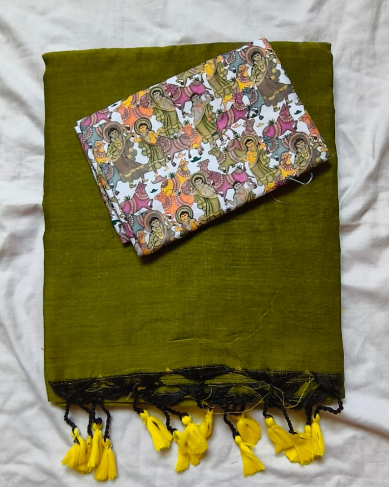 Green Handloom Khadi Cotton