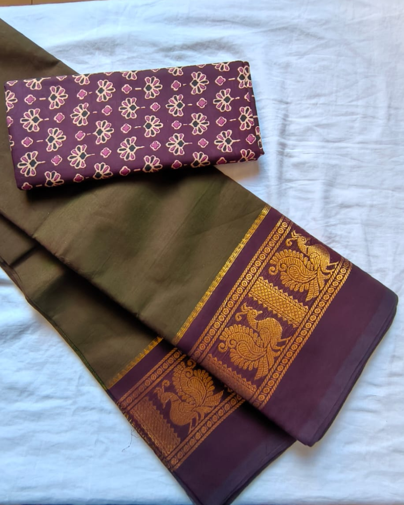Mehandi Green Chattinad Handloom Cotton