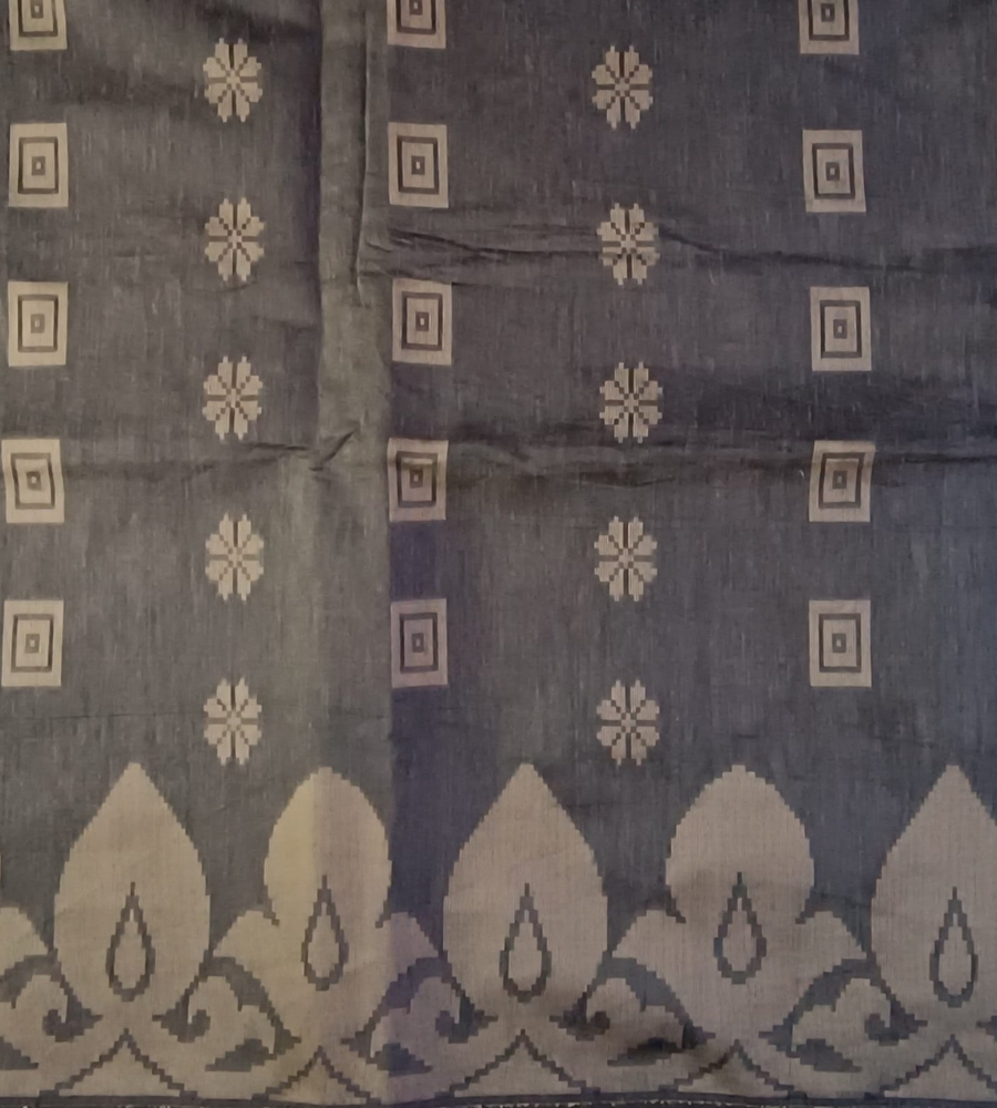 Grey Ellampilai Handloom cotton saree