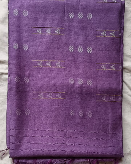 Lavender Bhagalpur Blended Silk with Cotton