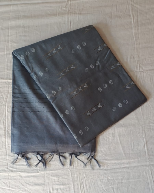 Grey Bhagalpur Blended Linen