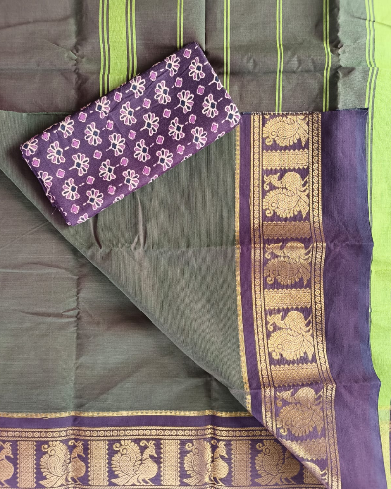 Mehandi Green Chattinad Handloom Cotton