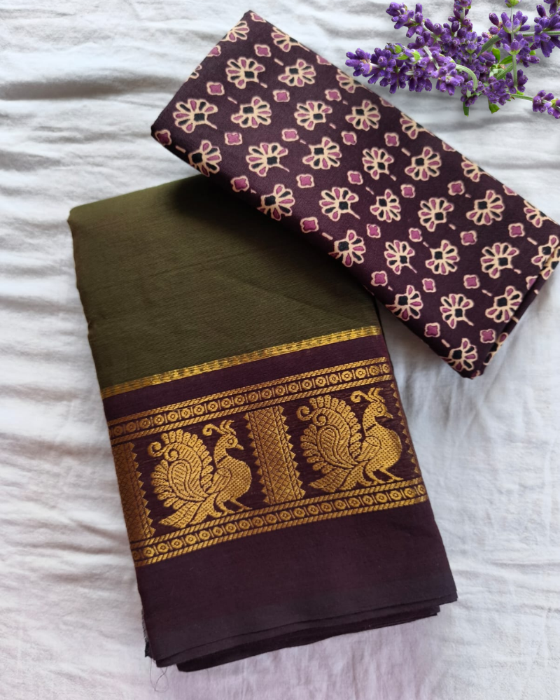 Mehandi Green Chattinad Handloom Cotton