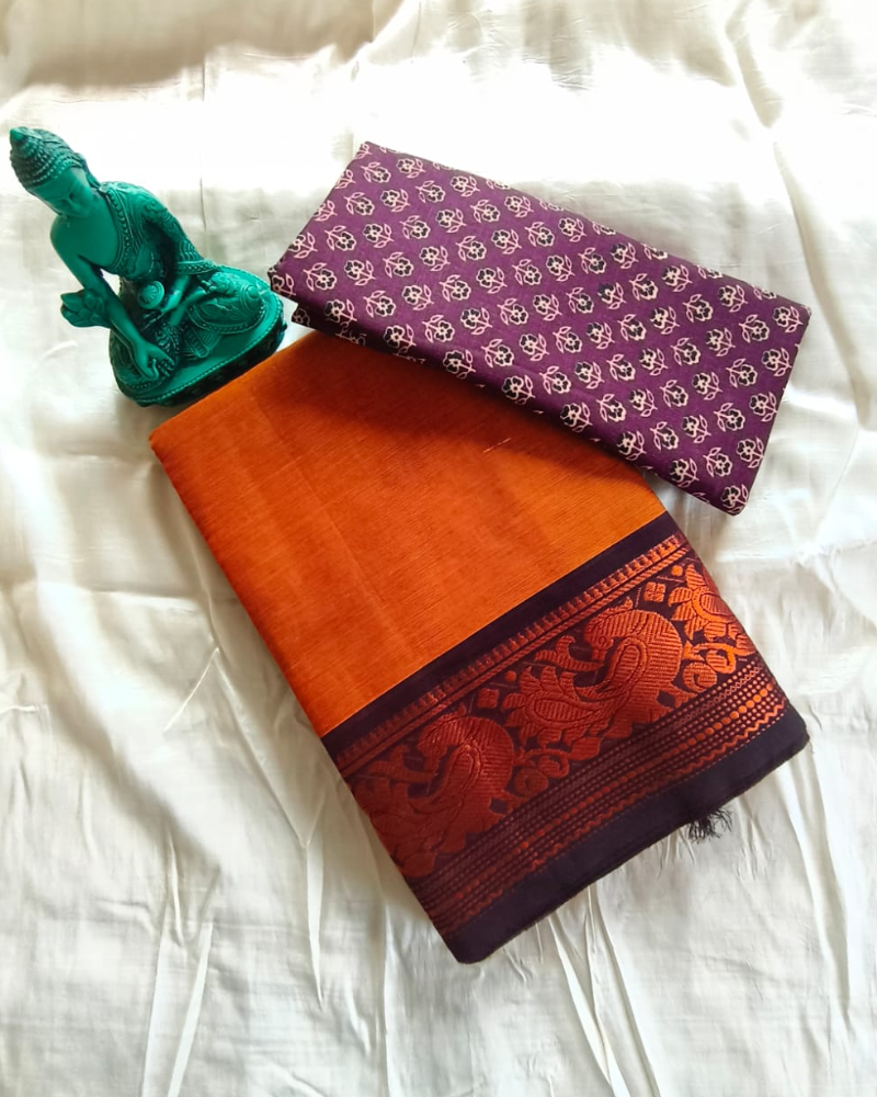 Mustard Handloom Chettinad Cotton