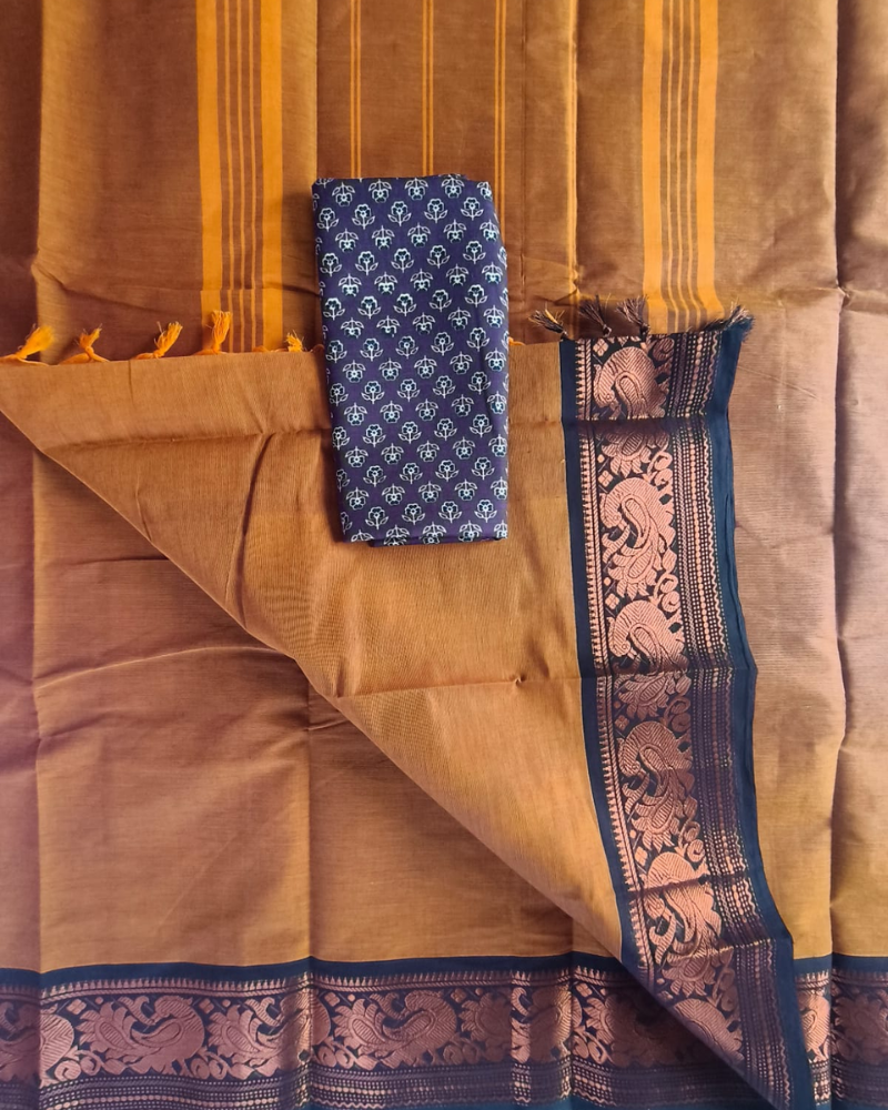 Mustard Handloom Chettinad Cotton