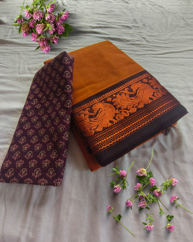 Mustard Handloom Chettinad Cotton