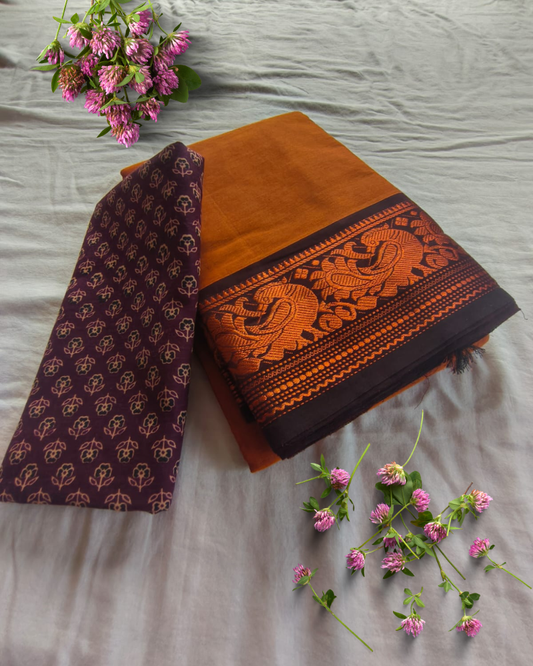 Mustard Handloom Chettinad Cotton