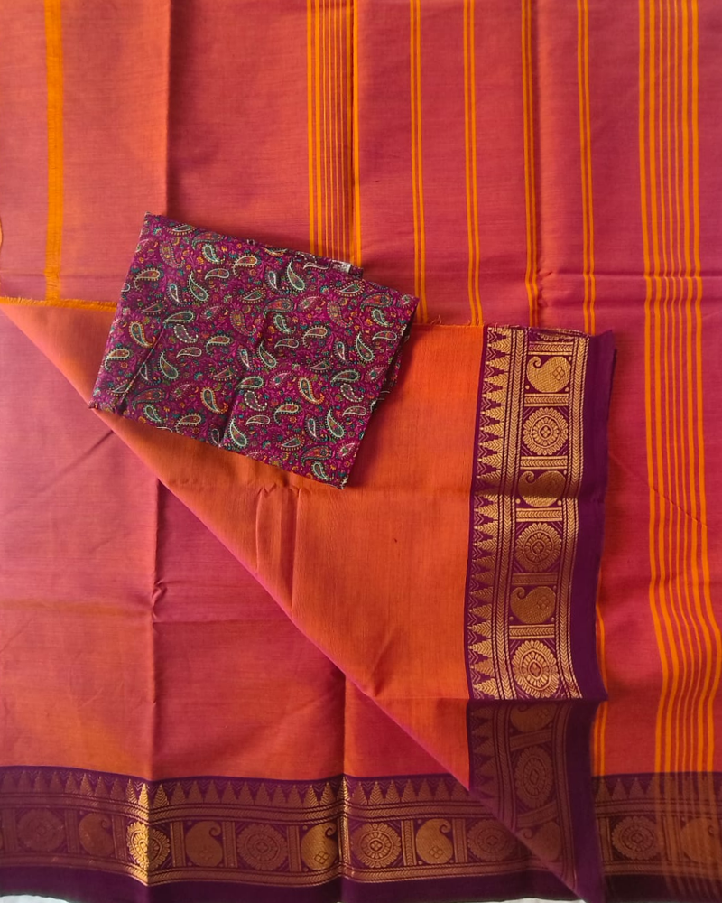 Mustard (& Purple) Chettinad cotton
