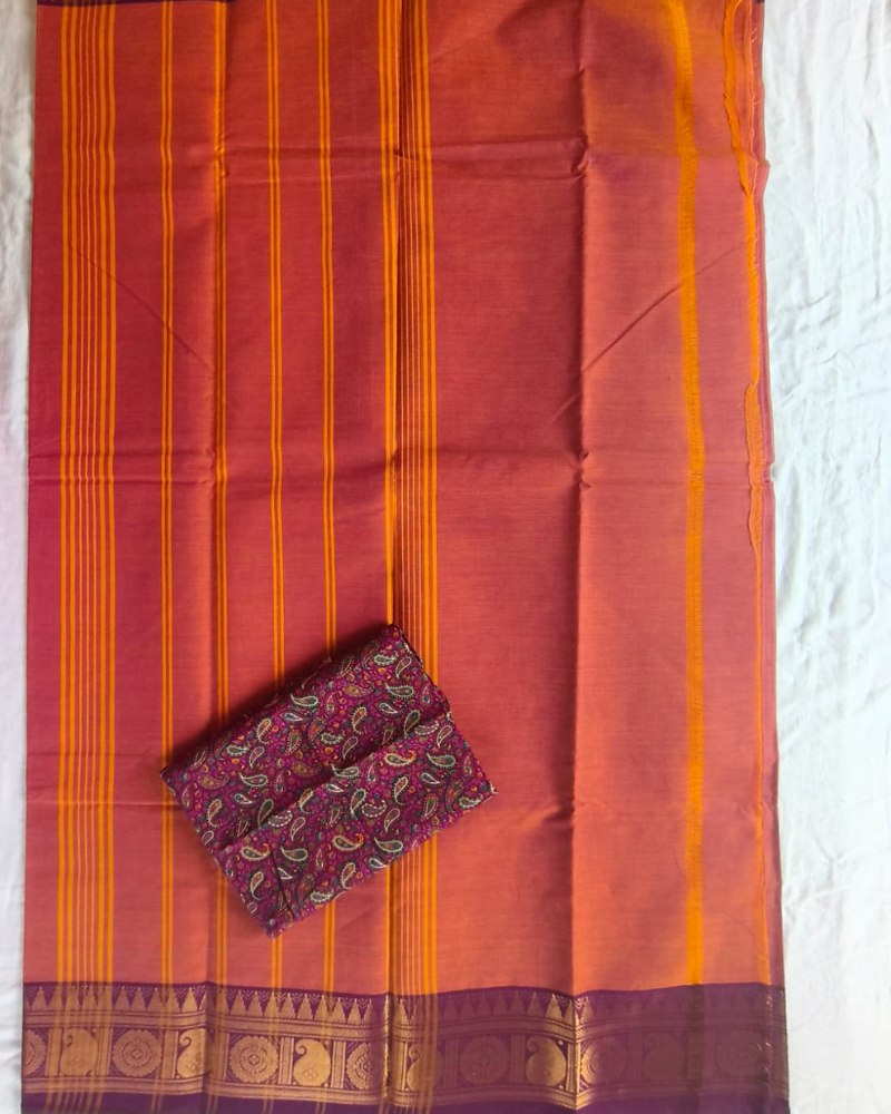 Mustard (& Purple) Chettinad cotton