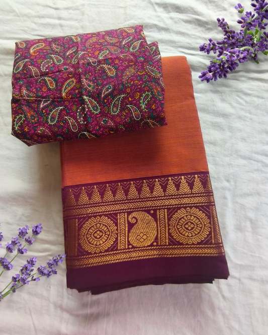 Mustard (& Purple) Chettinad cotton