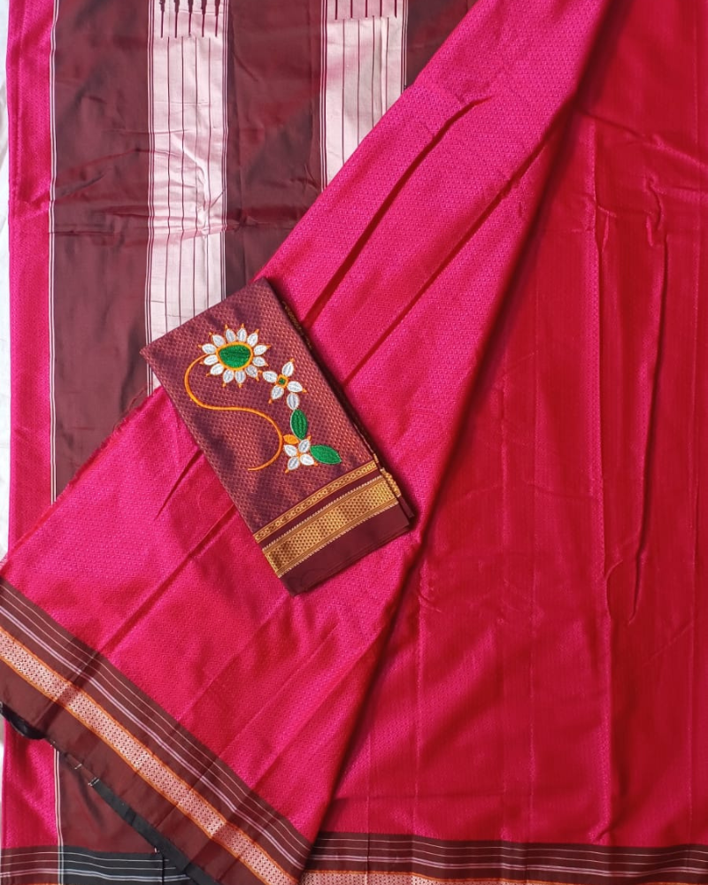 Red Ilkal Khun Saree