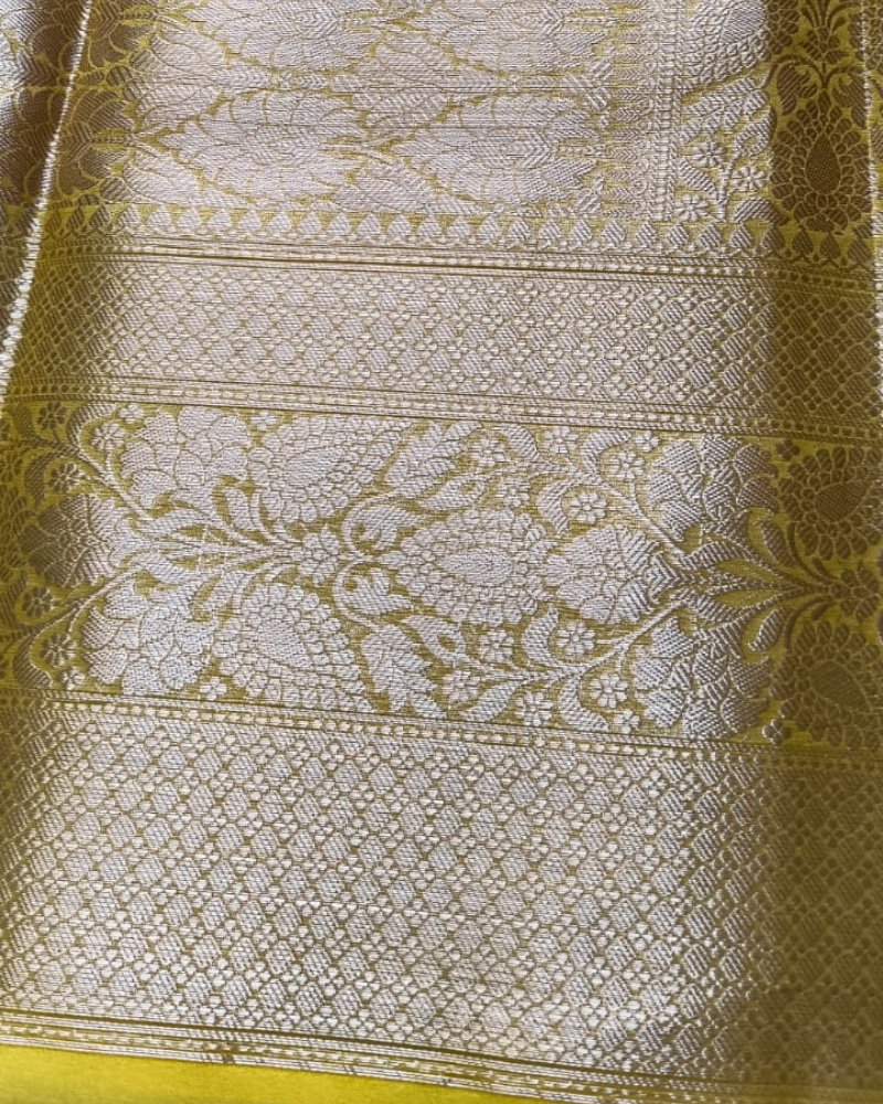 Orange Banarasi Semi Organza