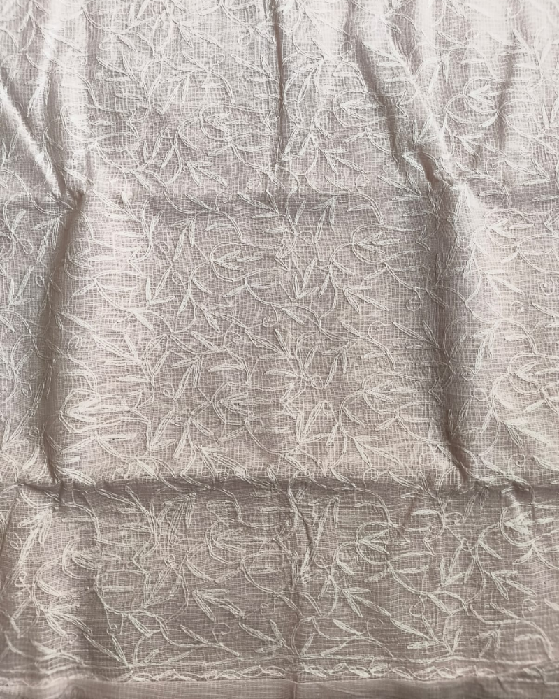 Pastel Pink Chikankari Kota Cotton