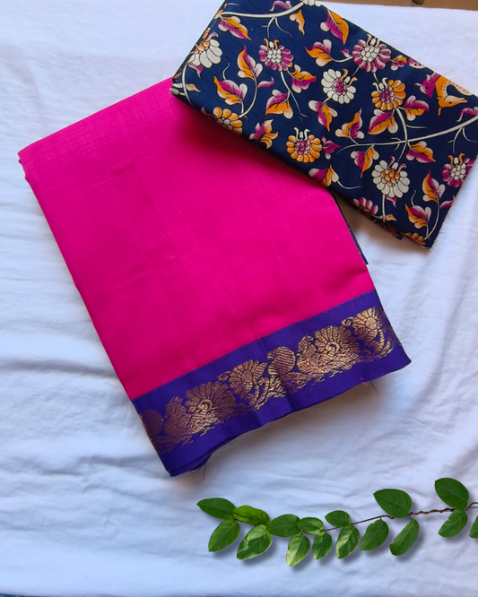 Pink Gadwal Handloom Cotton