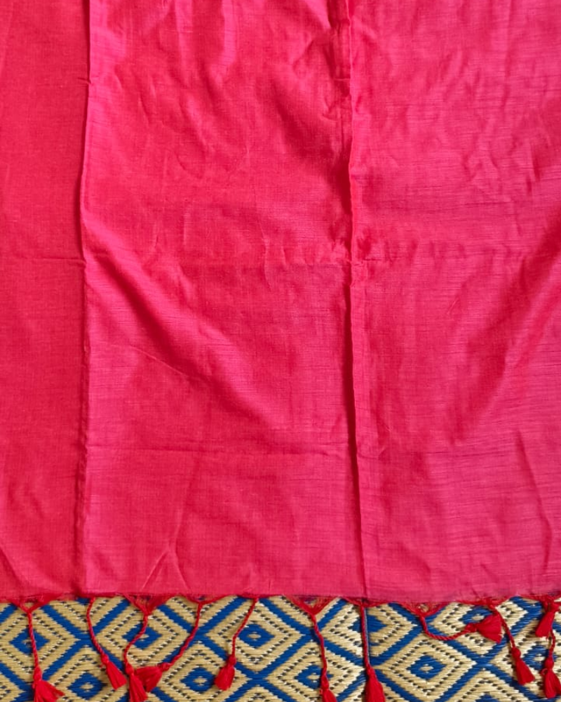 Pink Handloom Khadi Cotton